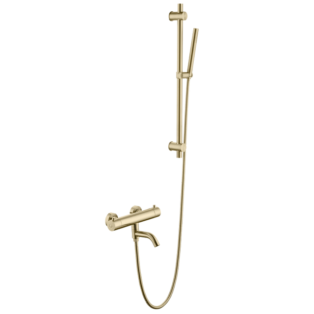 304 Stainless Steel Brushed Gold Bathroom 2-function Thermostatic Hand Held Shower Set
