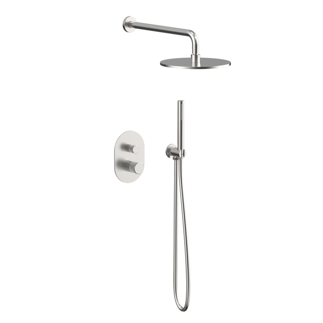 NEW 304 Stainless Steel brushed Bathroom Concealed Thermostatic Shower Set