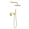NEW 304 Stainless Steel brushed gold Wall Mounted Bathroom Concealed Mixer Shower Set