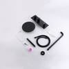 Modern 304 Stainless Steel Black Wall Mounted Bathroom Concealed Shower Mixer Set