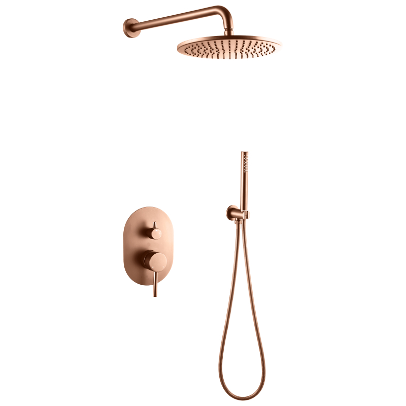 304 stainless steel rose gold Concealed Shower Set