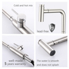 Modern Luxury Brushed Nickel 304 Stainless Steel Pull Out Touch Kitchen Sink Faucet