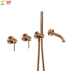 YC-316IS005S2 Concealed shower set 316 L Stainless Steel wall mount faucet
