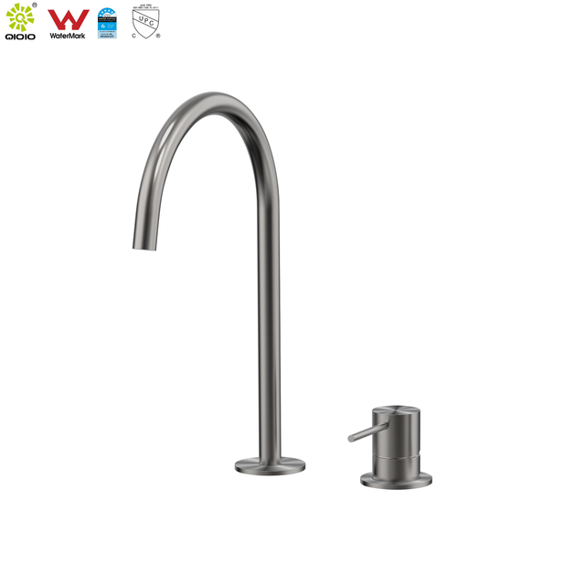 YC-316IS0010 Concealed Basin Mixer 316L Stainless Steel Two Holes Deck Sink Faucet