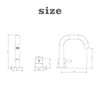 304 Stainless Steel Matte Black Separate Handle Bathroom Basin Faucets