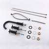 304 Stainless Steel Black Bathroom Basin Double Hole Double Handle Faucet