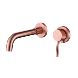 Luxury 304 Stainless Steel Copper Rose Gold Wall Mount Bathroom Sink Faucet