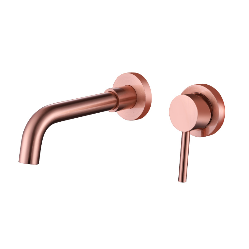 Sour copper rose gold Stainless Steel wall mount faucet