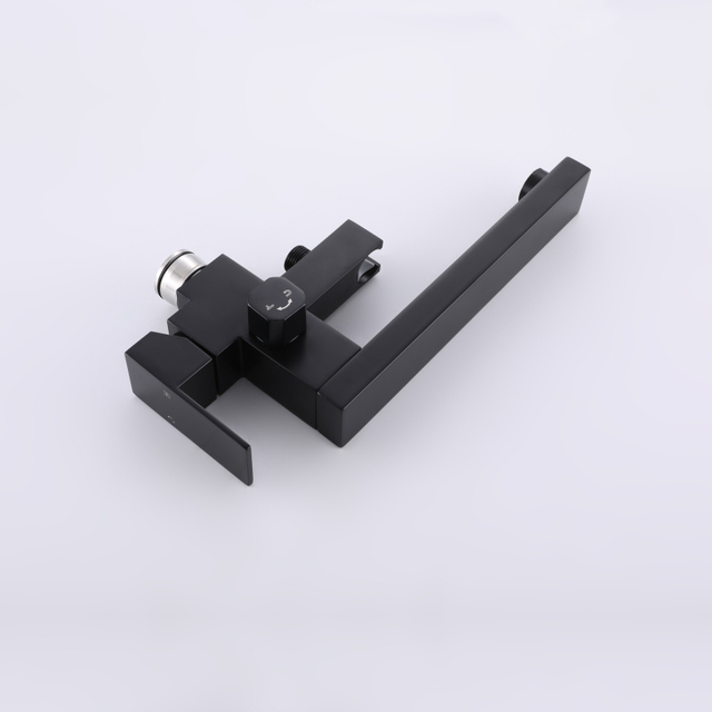 CUPC High Quality Square 304 Stainless Steel Matte Black Multi-functional Bathroom Floor Shower Free Standing Bathtub Faucets 