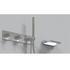 304 Stainless Steel Brushed Nickel Bathroom in Wall Concealed Tub Shower Faucet Set