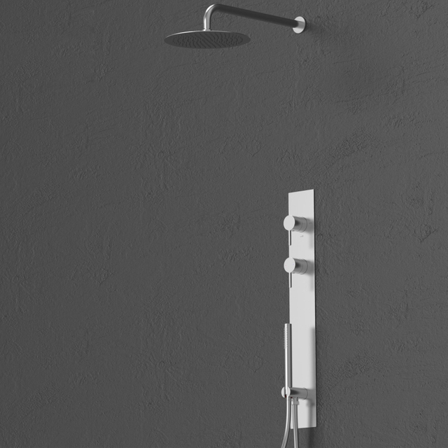 304 Stainless Steel Brushed Nickel Bathroom Concealed Rainfall Shower Faucet Set