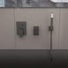304 Stainless Steel Wall Mount Waterfall Bathtub Faucet with Hand Shower