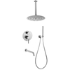 brushed nickel Wall Mounted Bathroom Concealed head shower set