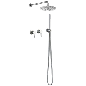 Wall Mounted 304 Stainless Steel Chrome Rainfall Shower Set with Hand Shower 