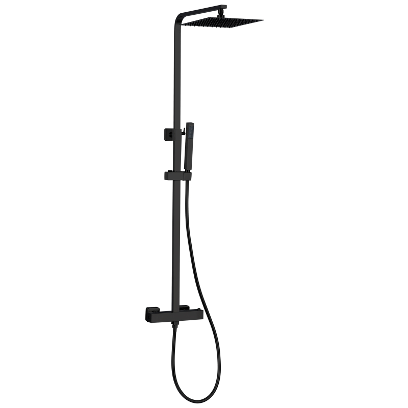 304 stainless steel matte black Bathroom Thermostatic Shower mixer