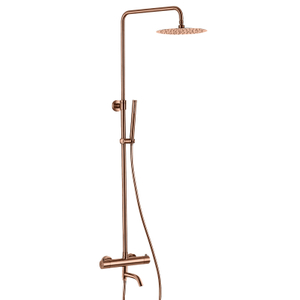  Modern Rose Gold Bathroom 3-function Thermostatic Shower Mixer Set