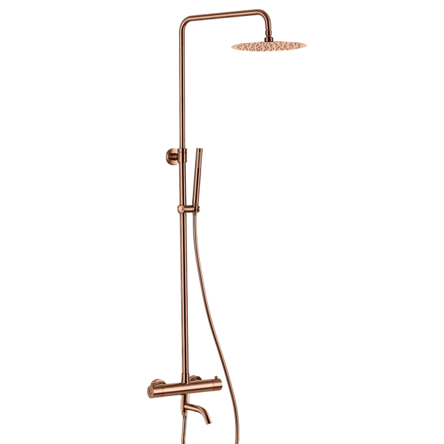  Modern Rose Gold Bathroom 3-function Thermostatic Shower Mixer Set