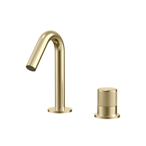 NEW 304 Stainless Steel Brushed Gold Separate Handle Basin Faucet
