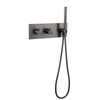 Modern 304 Stainless Steel Gun Grey Ycfaucet Wall Mounted Bathroom Concealed Shower Mixer Set