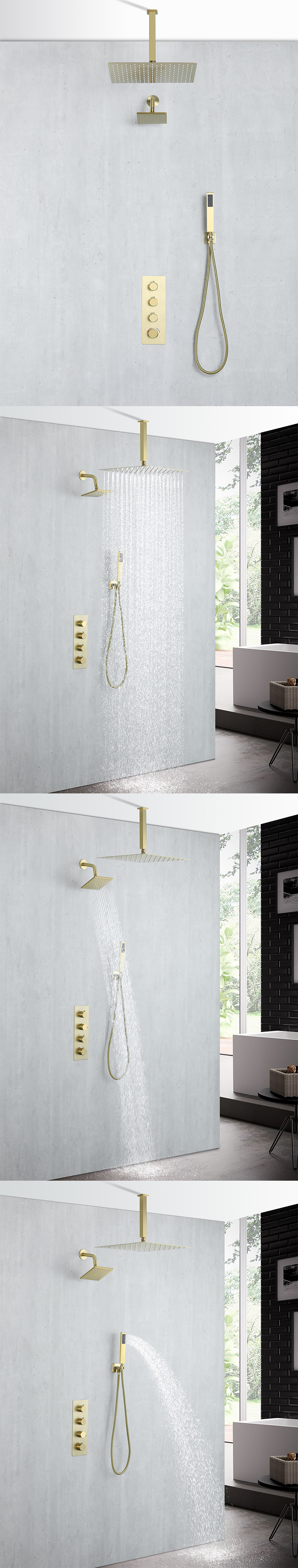 3-function Concealed Thermostatic Shower mixer