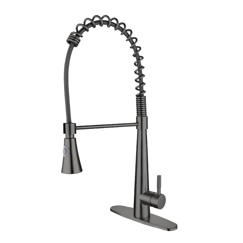 304 stainless steel Pull out kitchen mixer faucet