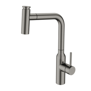 Modern Luxury Gun Grey 304 Stainless Steel Pull Out Touch Kitchen Sink Faucet