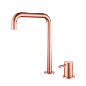 304 Stainless Steel Copper Rose Gold Separate Handle Bathroom Sink Faucets