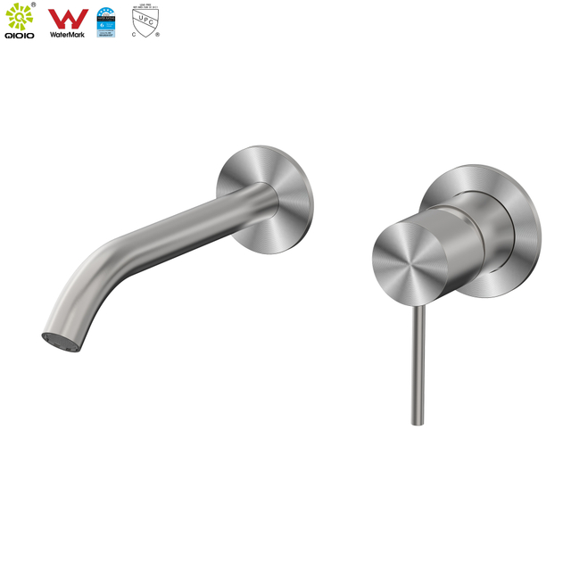 YC-316IS004 Wall Mount Faucet 316L Stainless Steel Wall Mounted Bathroom Faucet Concealed Basin Mixer Wall Basin Mixer Set