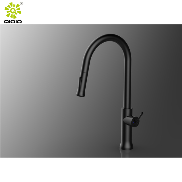 European Design Quality Tap 304 Stainless Steel Hot Cold Mixed Black Kitchen Faucet