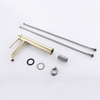 CUPC Certified High Quality 304 Stainless Steel Brushed Gold Bathroom Basin Tall Waist Faucets