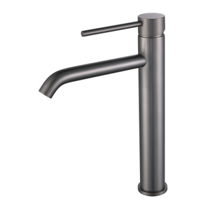 CUPC Certified High Quality 304 Stainless Steel Gun Grey Bathroom Basin Tall Waist Faucets