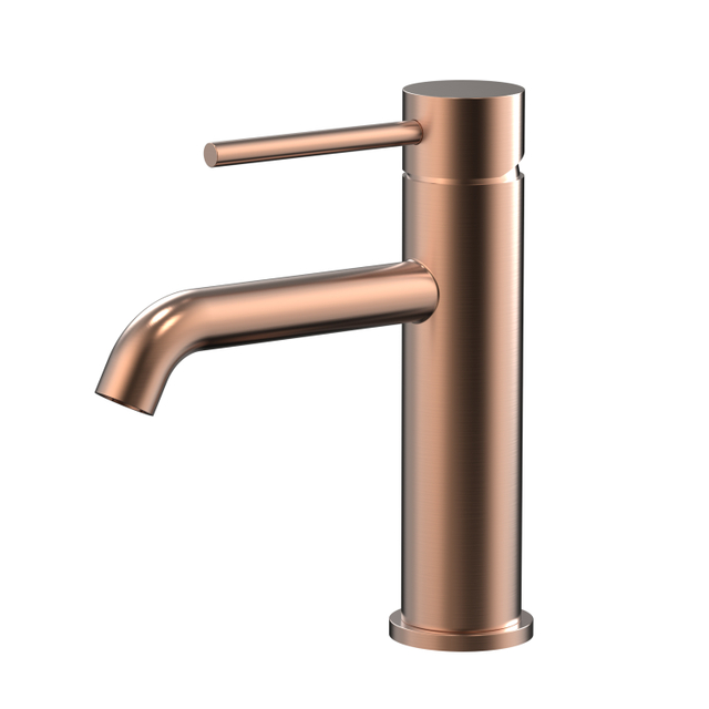 CUPC Certified High Quality 304 Stainless Steel Rose Gold Bathroom Single Handle Basin Faucet