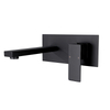 Modern Square 304 Stainless Steel Matte Black Wall Mount Bathroom Vessel Sink Faucets