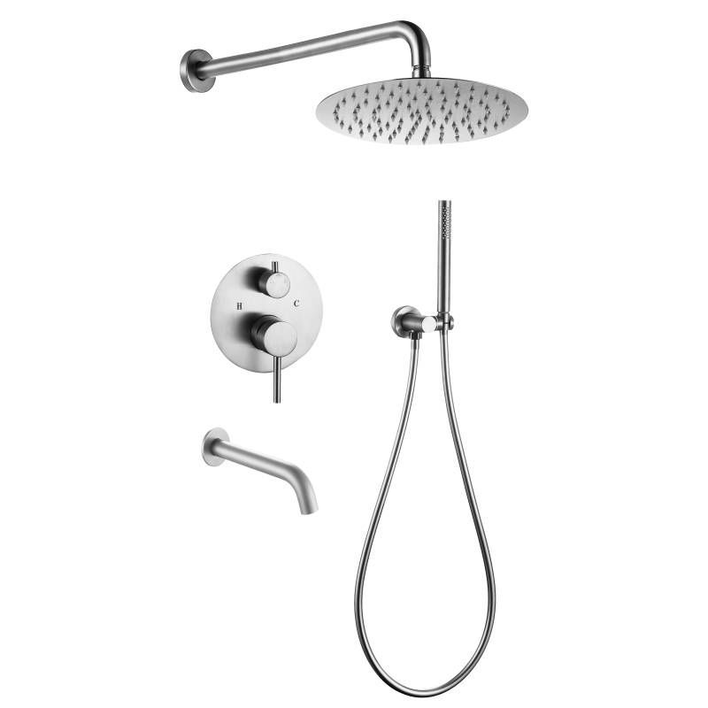 304 stainless steel chrome Concealed Shower Set