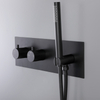 Modern 304 Stainless Steel Matte Black Wall Mounted Bathroom Concealed Tub Shower Faucet Set