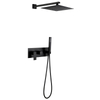 304 Stainless Steel black Wall Mounted Bathroom Concealed shower faucet set