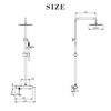 Modern 304 Stainless Steel Bathroom Black Shower Faucet Set