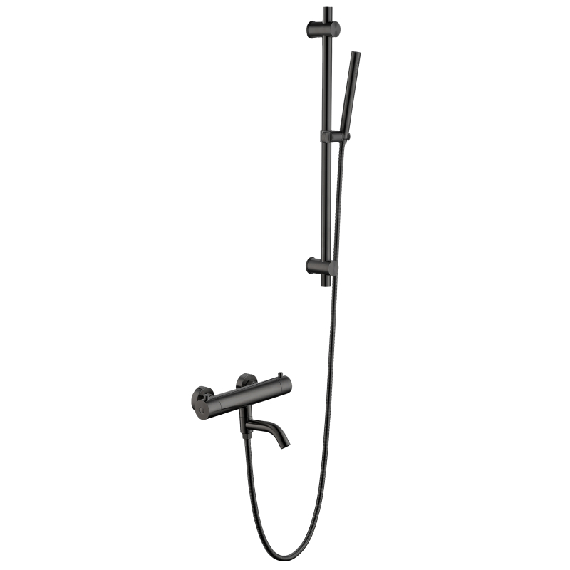 304 stainless steel gun black Bathroom Thermostatic Shower mixer