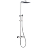 Modern 304 Stainless Steel Square Brushed Nickel Bathroom Thermostatic Shower Mixer Set