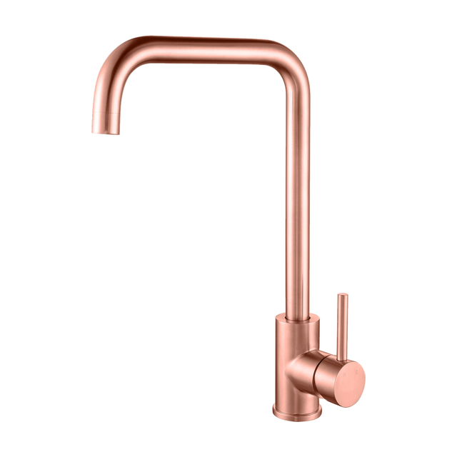 304 Stainless Steel Copper Rose Gold Single Hole Kitchen Sink Faucet