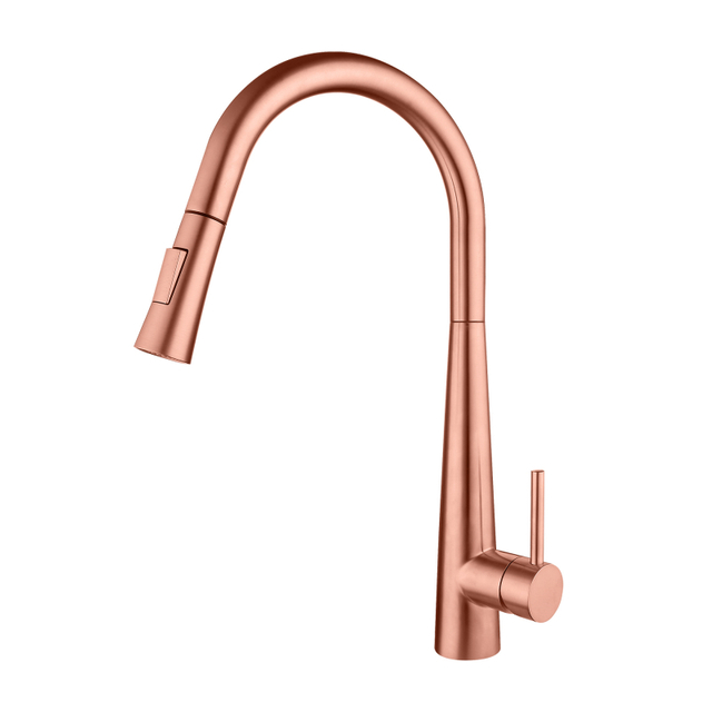 Copper Rose Gold 360 Degrees Touch Sensor Pull Down Kitchen Sink Faucets