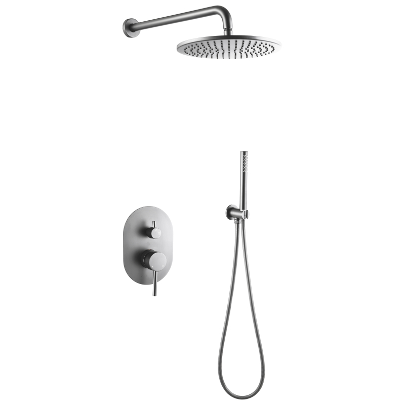 304 stainless steel brushed Concealed Shower Set