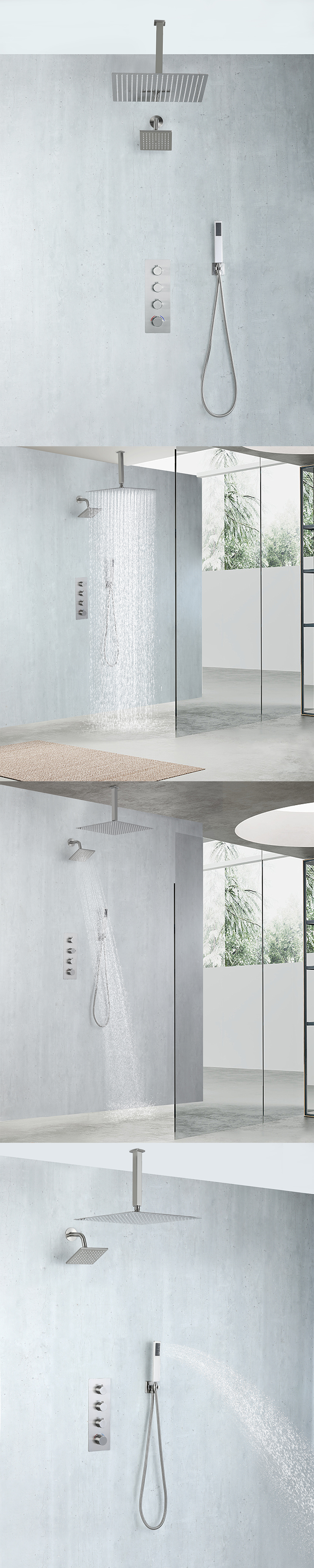 3-function Concealed Thermostatic Shower mixer