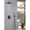 Modern 304 Stainless Steel Bathroom Black Concealed Thermostatic Shower Set