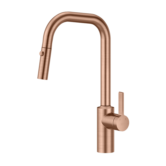 304 Stainless Steel Rose Gold 360 Degrees Pull Down Kitchen Sink Faucets