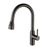 304 Stainless Steel Gun Black Touch Sensor Pull Out Kitchen Sink Faucet