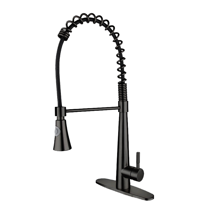 304 stainless steel Pull out kitchen mixer faucet