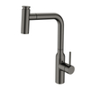 Modern Luxury gun black 304 Stainless Steel Pull Out Touch Kitchen Sink Faucet