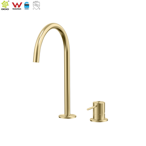 YC-316IS0010 Concealed Basin Mixer 316L Stainless Steel Two Holes Deck Sink Faucet