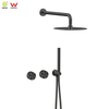 In-Wall Concealed Shower System | Dual Function Rainfall Shower Head & Handheld Spray Bath Faucet